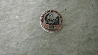 Nebraska State Bicentennial 1967 Lapel Pin - Equality Before The Law,  Plastic