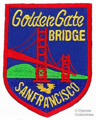 Golden Gate Bridge Embroidered Patch San Francisco Souvenir Iron - On Applique
