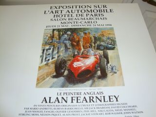 Alan Fearnley Art Exhibition Poster 1998 Hotel De Paris Monte - Carlo Von Trip