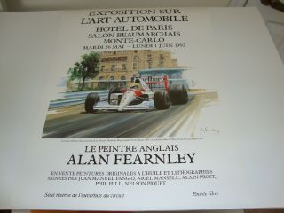 Alan Fearnley Art Exhibition Poster 1992 Hotel De Paris Monte - Carlo Senna