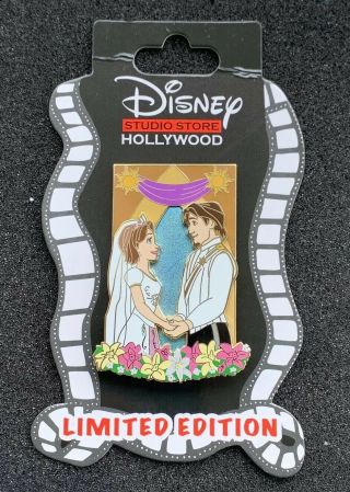 Disney Dsf Dssh Tangled Rapunzel And Flynn Rider Wedding Couple Le Portrait Pin