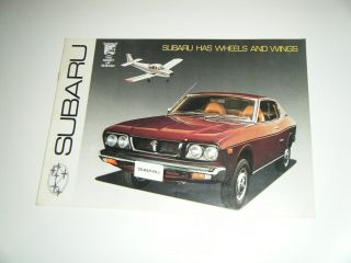 Vintage 1970s? Subaru Car Dealers Sales Brochure