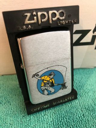 Fisherman Zippo Rare: 1986 (\\ - \\) Brushed Chrome Stock Z80