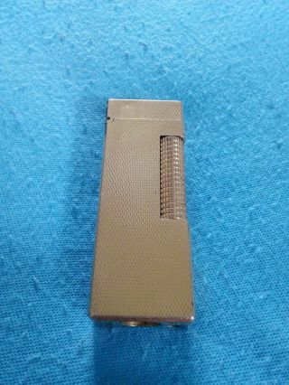Dunhill Rollagas Lighter Gold Plated Barley Finish Made In Switzerland (spares)