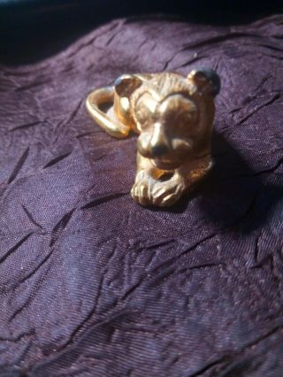 Mma Metropolitan Museum Of Art Brass Egyptian King Tut Lion 24k Gold Pl Vintage
