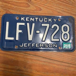 Vintage 1983 Kentucky / Jefferson County License Plate Lfv - 728