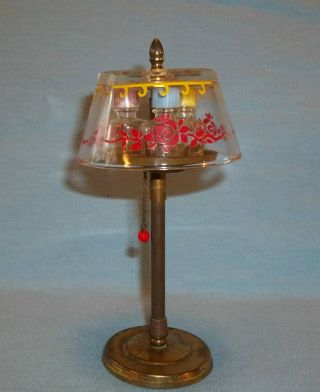 Vintage Novelty Pull Chain Floor Lamp W/ 3 Mini Perfume Bottles