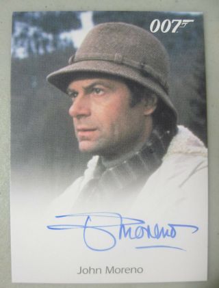 Rittenhouse James Bond 007 Signed Card John Moreno For Your Eyes Only