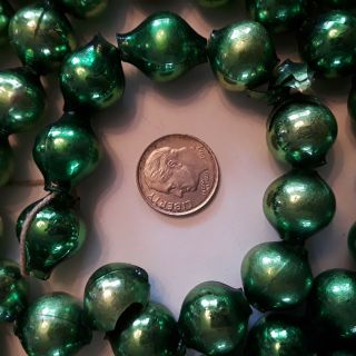 Vintage Mercury Glass Bead Garland Green Christmas Tree Retro 100 