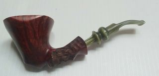 Monte Verdi Deluxe Hand Made Walnut Smoking Pipe From Denmark -