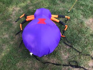 Halloween Airblown Inflatable Blow Up 3.  5FT Purple/Orange Spider (CAR SHOW/12v) 3