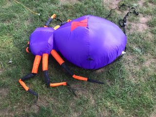 Halloween Airblown Inflatable Blow Up 3.  5FT Purple/Orange Spider (CAR SHOW/12v) 4