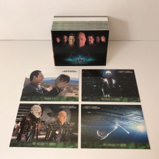 Star Trek Nemesis The Movie (2008) Complete Trading Card Set Patrick Stewart