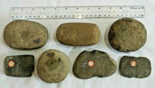 Seven (7) Nj Pa Native American Indian Stone Tools & Arrowhead Artifacts