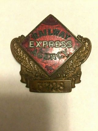Antique Railway Express Agency Badge 5728