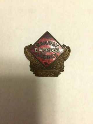 Antique Railway Express Agency Badge 5728 3
