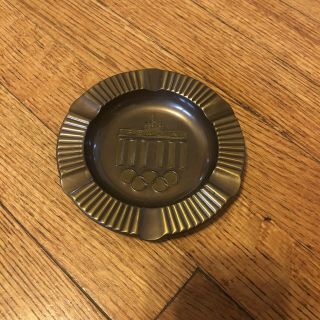Vintage 1936 Berlin Brass Ashtray - Germany Olympic Games