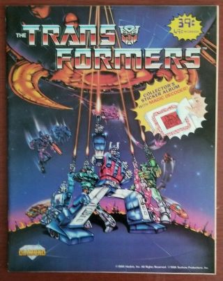 1986 Diamond Panini Transformer Empty Sticker Album