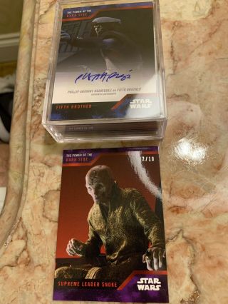 Sdcc 2019 Exclusive Topps Star Wars Power Of The Dark Side Set Autograph