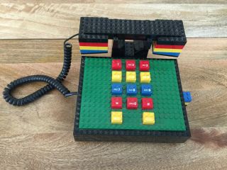 TYCO LEGO Telephone Vintage 1988 Landline Push Buttons Touch Key With Drawer 2