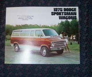 1975 Dodge Sportsman Wagons Sales Brochure Dodge Van
