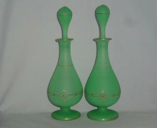 Victorian Satin Glass Scent Bottles