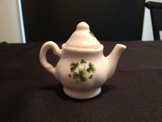Erin China Miniature Shamrock Teapot Carrigaline County Cork Ireland