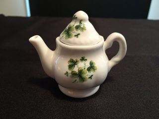 Erin China Miniature Shamrock Teapot Carrigaline County Cork Ireland 3