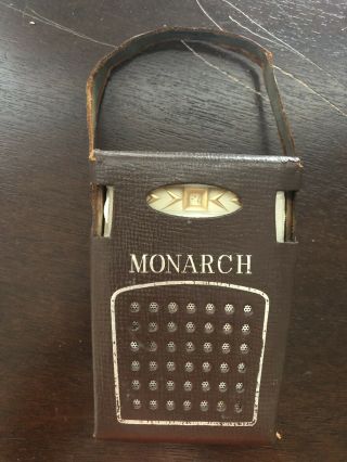 Vintage Antique Monarch 9 Transistor Radio With Case