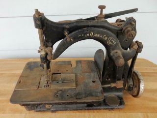 Vintage Frederick Osann Company Industrial Sewing Machine 8