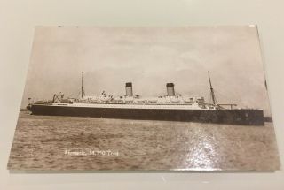 Real Photo Postcard White Star Line Rms Homeric