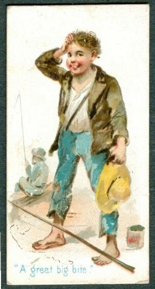1889 Fishing Tobacco Card Duke Terrors Of America N88 Dukes Cigarettes