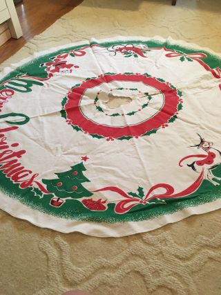 California Hand Prints Vintage Christmas Tree Skirt