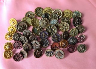 40,  Collectable Vintage Metal Buttons Austrian Tinies Cut Steel And More (63)