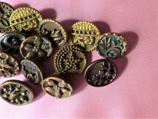 40,  COLLECTABLE vintage METAL buttons AUSTRIAN TINIES cut steel and more (63) 5