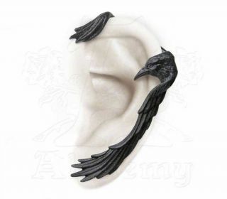 Raven Ear - Wing Ear Left Wrap Alchemy Gothic Jewelry Crow Pewter Edgar Allan Poe