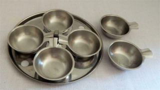Revere Ware Egg Poacher Insert With 6 Cups 1801 Stainless Steel For 8 " Skillet