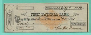 1880 Bormann & Kuebler Brewery Easton,  Pa.  Very Rare Bank Check
