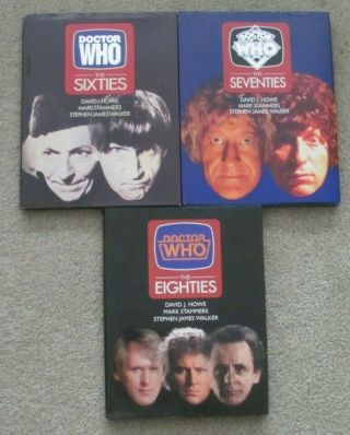 3 Hardbound Doctor Who Books - The Sixties,  The Seventies,  The Eighties