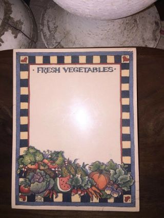 Lang Main Street Press Note Pad Fresh Vegetables 60 Sheets Susan Winget