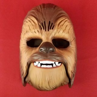 2015 Disney Star Wars Force Awakens Chewbacca Wookie Mask With Sound Effects