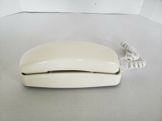 Vintage At & T Trimline 210 White Corded Wall Desk Touch Tone Push Button Phone