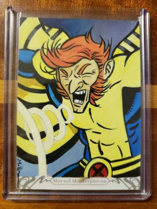 2018 Marvel Masterpieces Sketch Cards Banshee By Jeff Mallinson