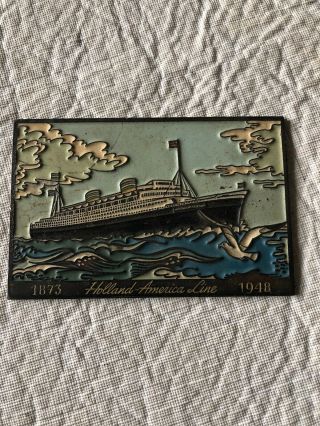 Vintage Holland - America Line 1873 - 1948 75th Anniversary Cruise Ship Paperweight