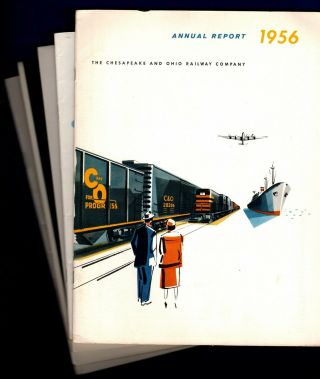 Annual Reports (5) - Chesapeake & Ohio Railway,  1956,  1958,  1959,  1960,  1962
