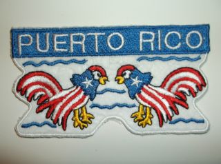 Puerto Rico Rican Flag Pride Patch Red White Blue Embroidered Hat Cap Sew Iron