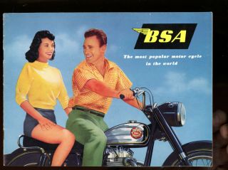 Motorcycle Brochure - Bsa - Features For 1959