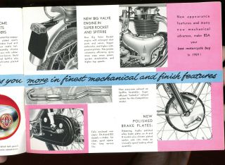 Motorcycle brochure - BSA - Features for 1959 3