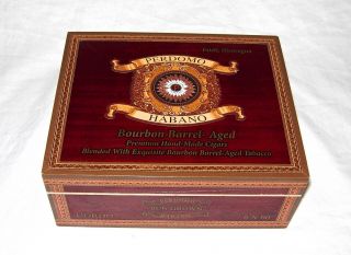 Perdomo Habano Bourbon Sun Grown Gordo Wood Cigar Box Stash Tobacco Hand Crafted