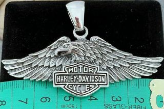 Harley Davidson Motor Bike 925 Sterling Silver Men 